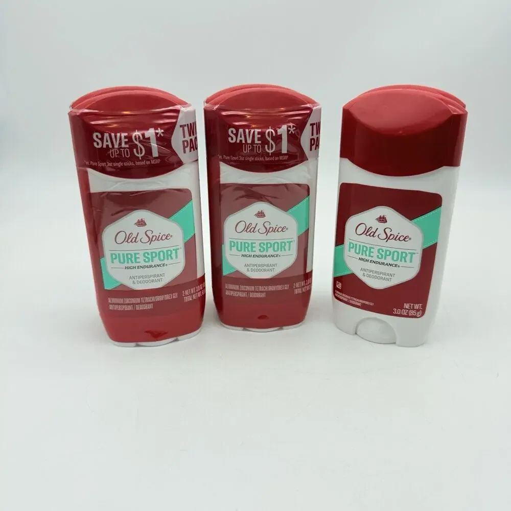 6 Old Spice Pure Sport Antiperspirant & Deodorant Stick 3.0 oz
